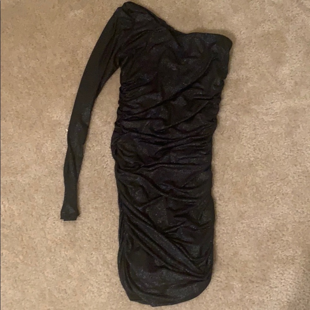 Black, one sleeve dress